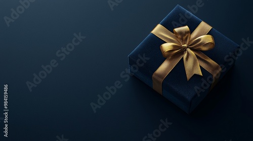 Luxurious Gift Box Wrapped in Velvet with Golden Ribbon for Elegant Occasions