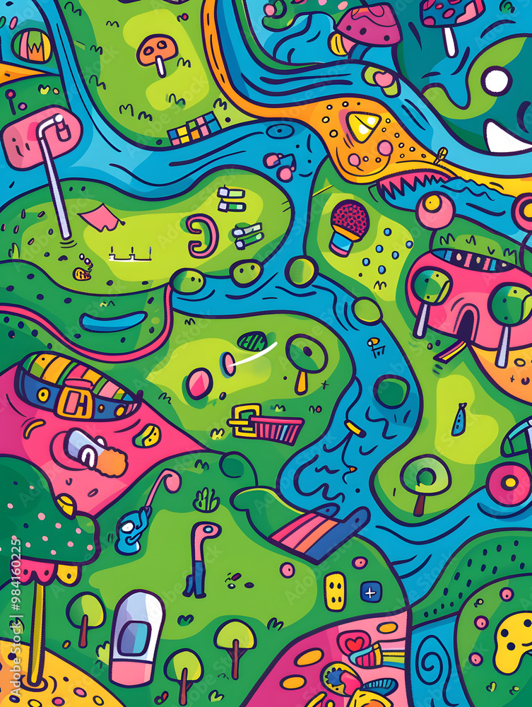 Naklejka premium golf-themed graphic advertising backgrounds.
