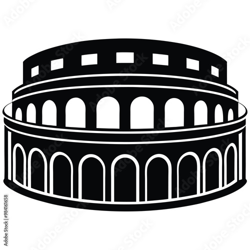 a black and white drawing of a roman structure with the word roman on it.