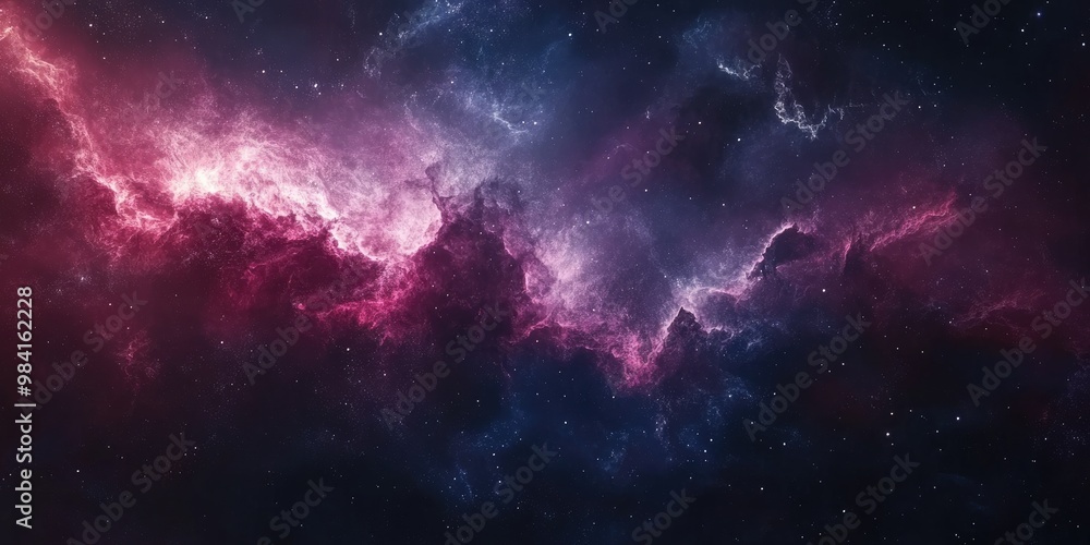 Obraz premium A beautiful and colorful galaxy with a purple and blue hue