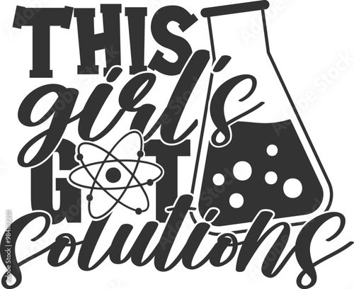 This Girl's Got Solutions - Science Illustration