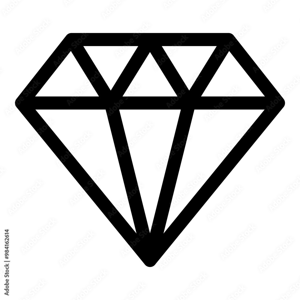 Diamond icon in outline style. Simple jewelry symbol vector illustration — pixel-perfect icon. Diamond icon in outline style. Simple jewelry symbol vector illustration — pixel-perfect icon.