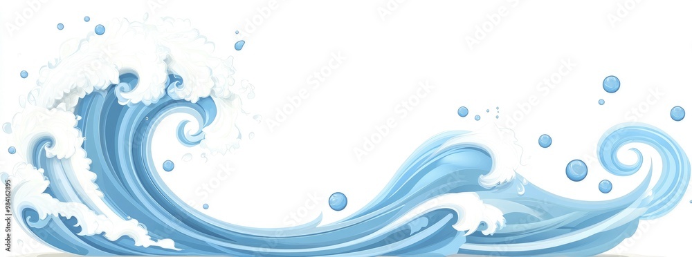 art of sea wave on white background art of sea wave on white background