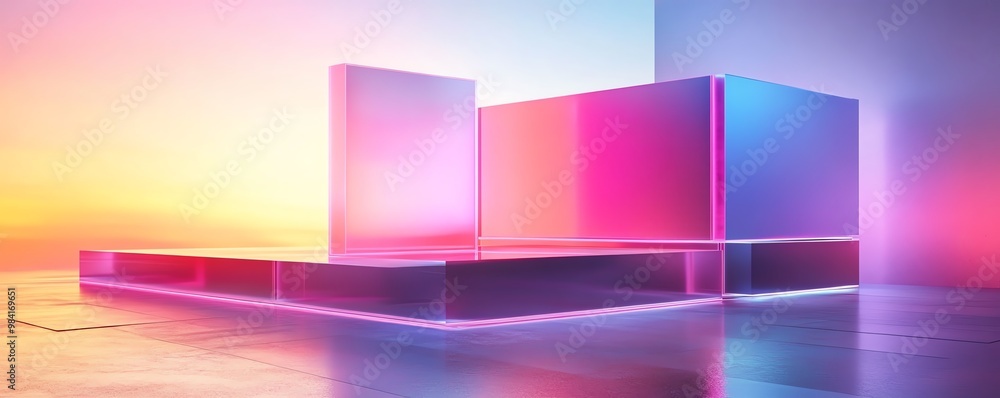 Fototapeta premium Futuristic 3D billboard, advertising a flash sale event, glowing holographic elements, sleek and modern style, isolated on white background