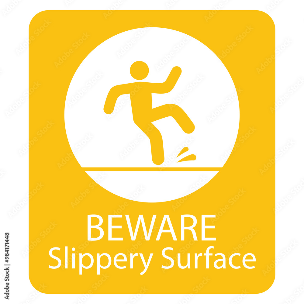 Beware slippery surface sign for templates. Beware slippery surface sign for templates.