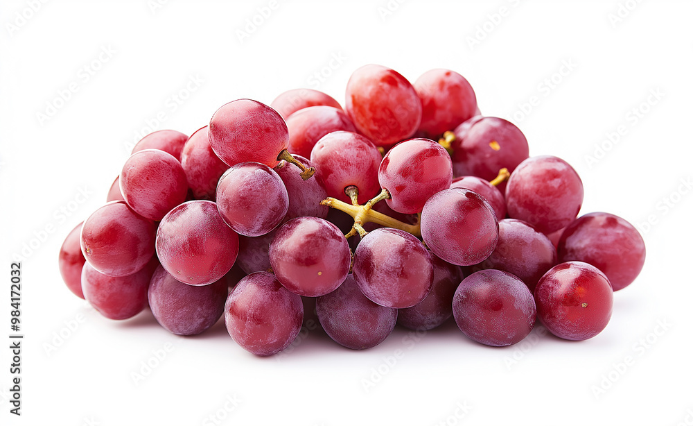 red grapes isolated on white red grapes isolated on white