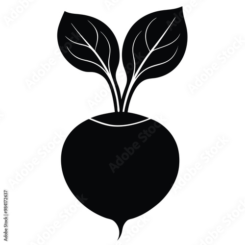 Radish Silhouette