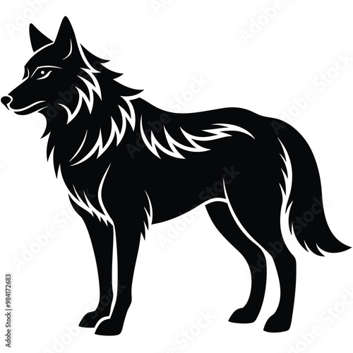 illustration of a wolf