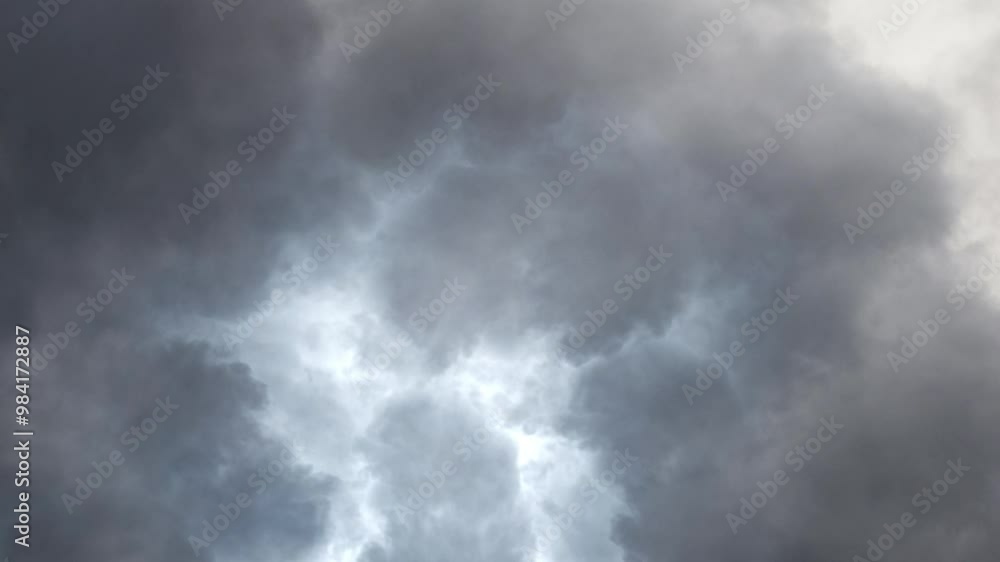 view of Lightning Flashes In Storm Clouds 4k view of Lightning Flashes In Storm Clouds 4k