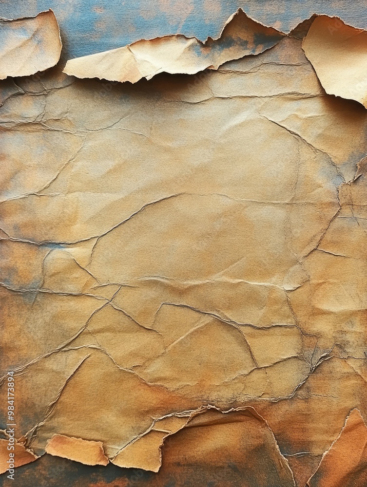 Old blank parchment scroll on a dark wooden table Old blank parchment scroll on a dark wooden table