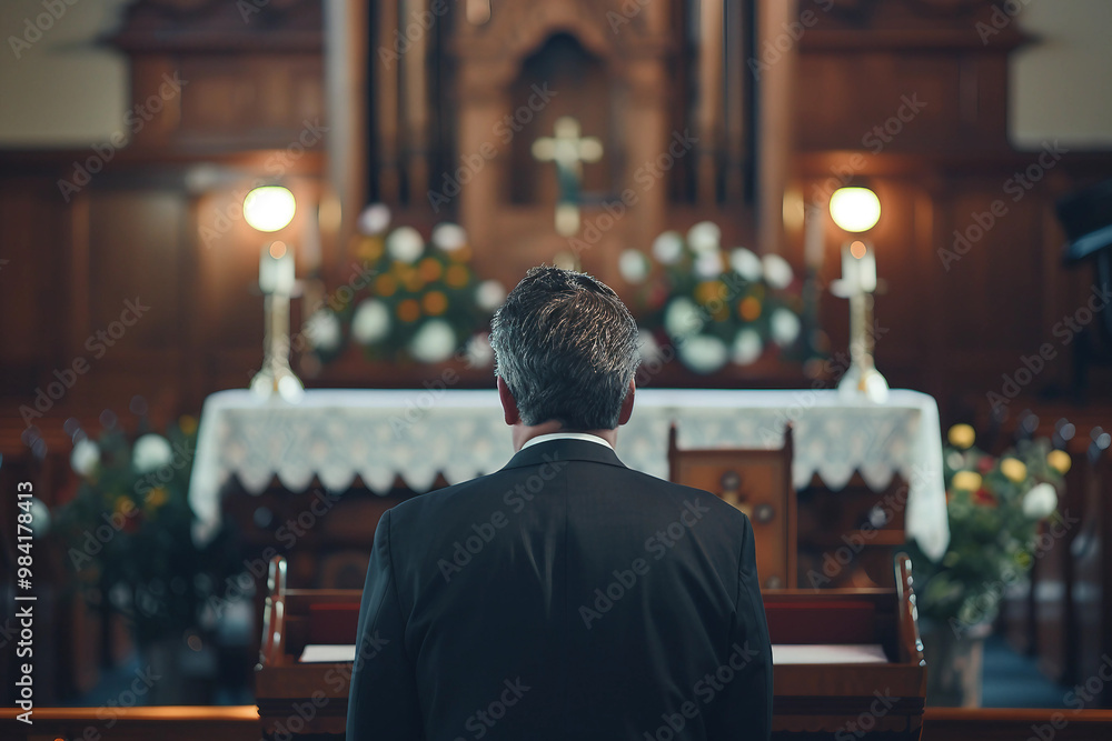 Generative AI photo church service Sunday, congregation sing hymns celebrating resurrection Jesus Generative AI photo church service Sunday, congregation sing hymns celebrating resurrection Jesus