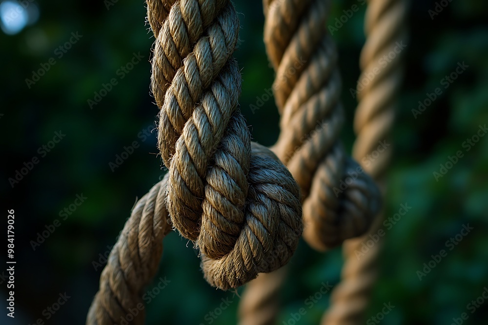 knot on a rope knot on a rope