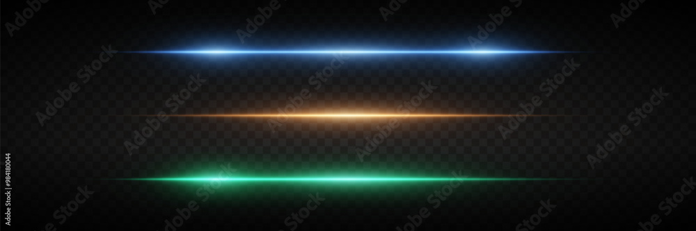 Set of magic light lines. Neon laser beams of light. On transparent background.
Set of magic light lines. Neon laser beams of light. On transparent background.
