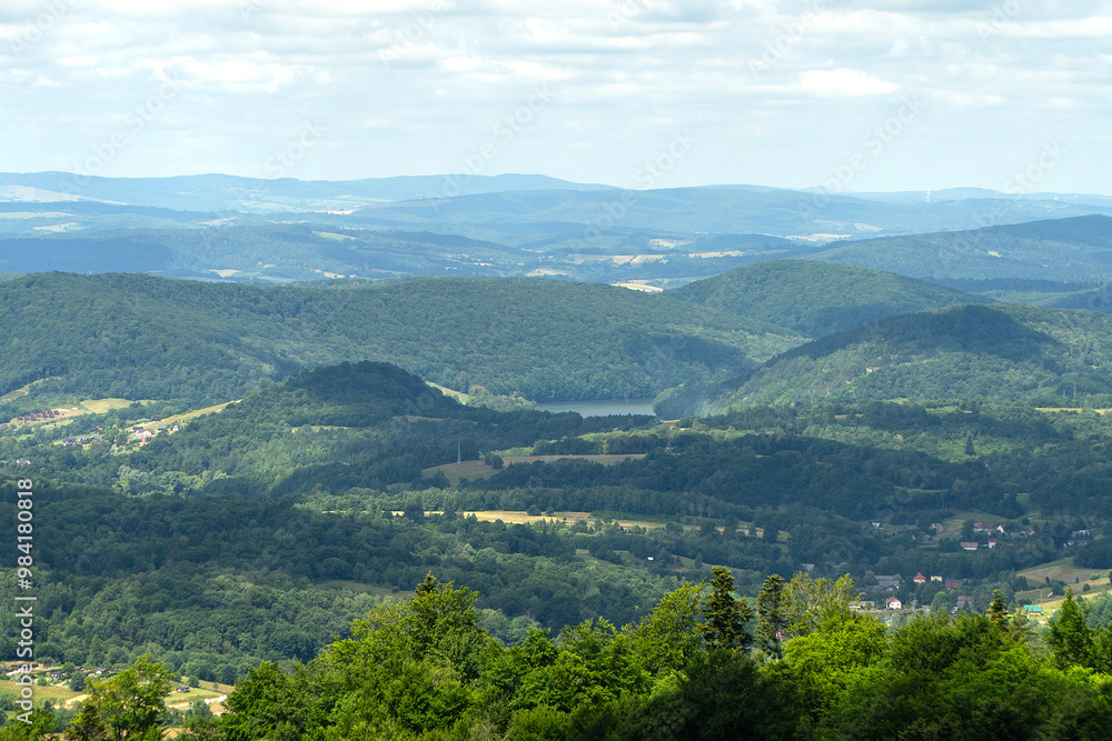 Obraz premium Panorama z Holicy Bieszczady 