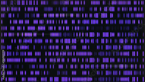 Dna sequence map. Chromosome genetic data pattern. Medical gene visualization background. Abstract glitch genome illustration for biology research graphic. Laboratory profile mapping analysis.
