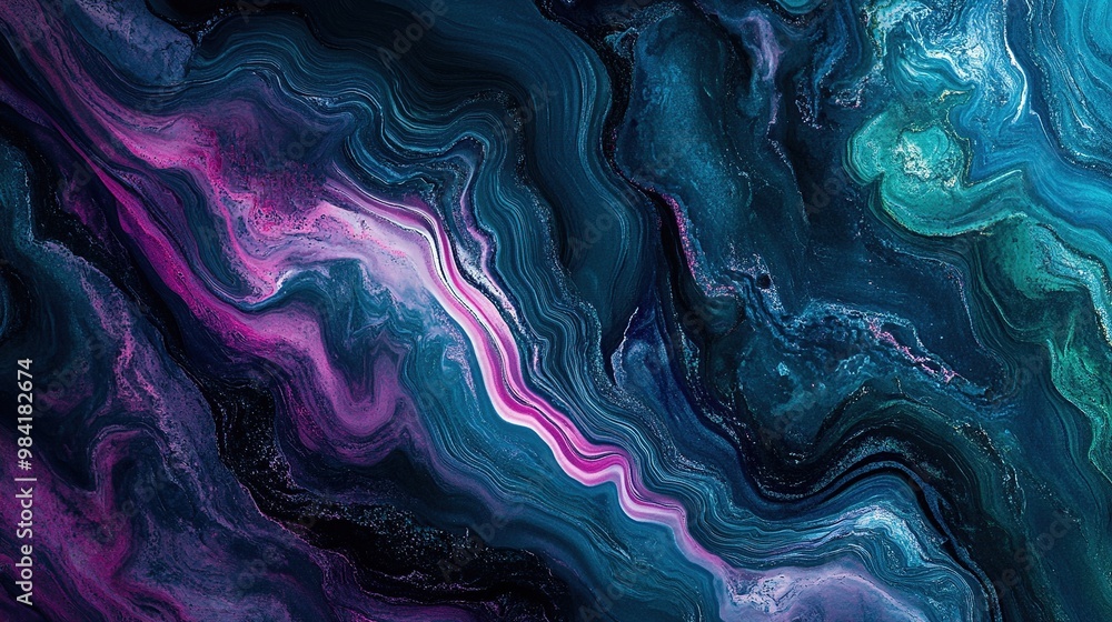Abstract swirling patterns in deep blue and pink hues create a mesmerizing visual effect. Abstract swirling patterns in deep blue and pink hues create a mesmerizing visual effect.