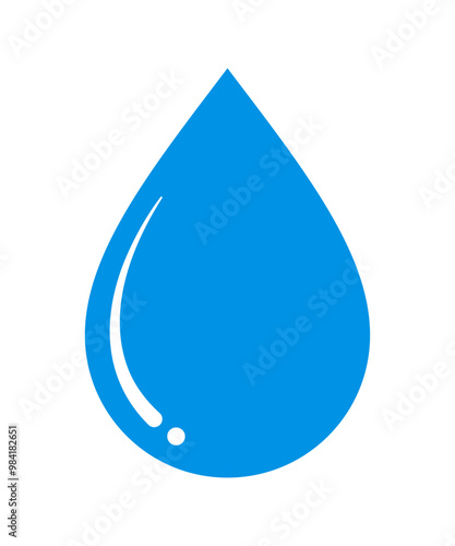 雫　液体　アイコン　単体　ベクター　水色