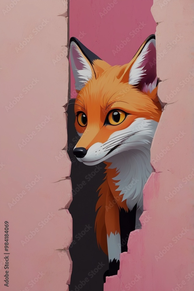 Obraz premium red fox with a eyes