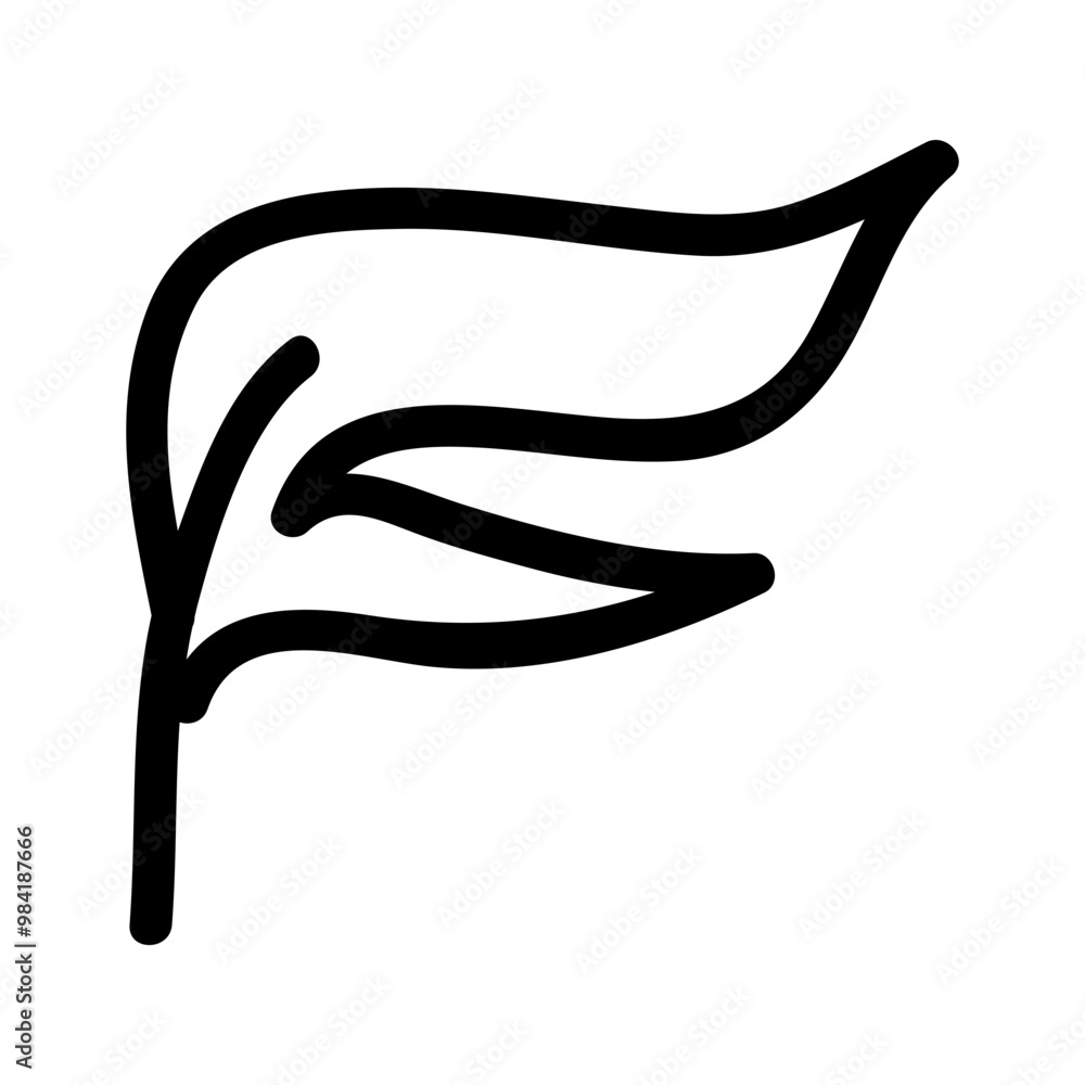 Fototapeta premium Doodle leaf icons