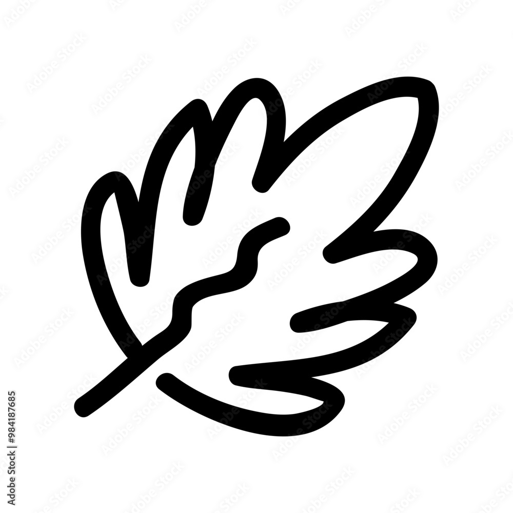 Fototapeta premium Doodle leaf icons