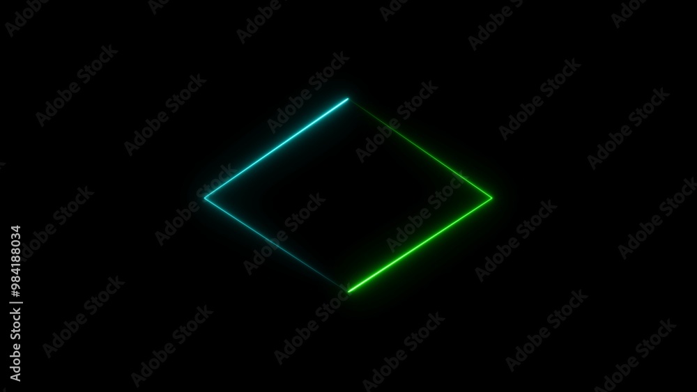 Square rectangle picture frame with neon. Neon square frame animation and moving neon square, rectangle frame. Square rectangle picture frame with neon. Neon square frame animation and moving neon square, rectangle frame.