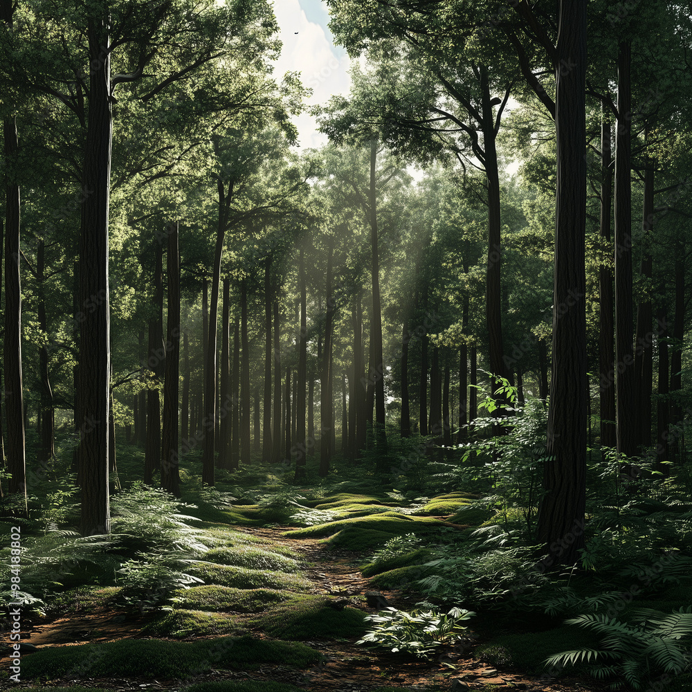 Obraz premium morning in the forest