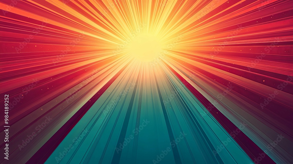 Abstract Radiating Lines Converging to a Bright Center Abstract Radiating Lines Converging to a Bright Center
