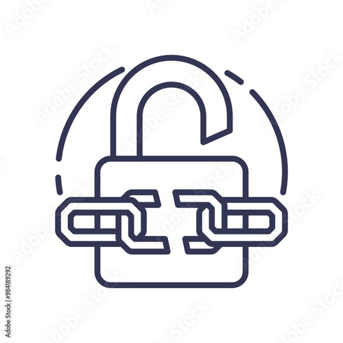 A cracked shield icon representing a security breach or vulnerability.