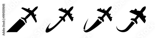 Airplane icon. plane icon set.