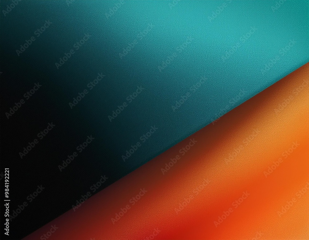 Indulge in a moment of visual delight with this vibrant color scheme, featuring a diagonal split between teal and orange Indulge in a moment of visual delight with this vibrant color scheme, featuring a diagonal split between teal and orange