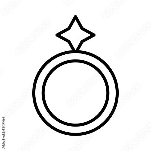 Engagement Ring line icon