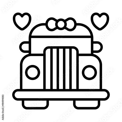 Wedding Car line icon