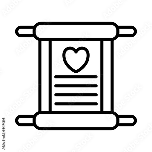Wedding Vows line icon
