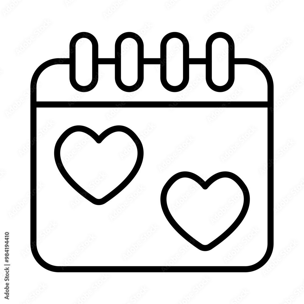 Wedding Date line icon Wedding Date line icon