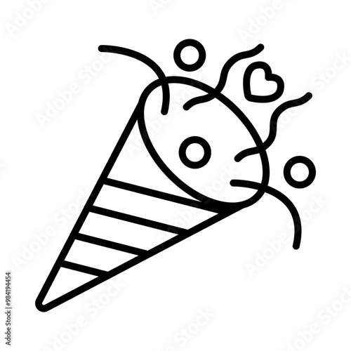 Wedding Confetti line icon