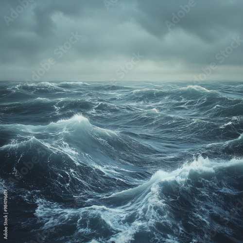 stormy sea waves