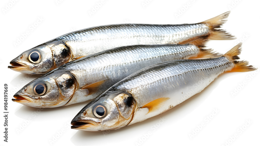 Herring fish isolated on white background Herring fish isolated on white background