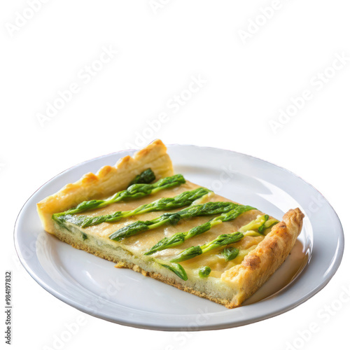 slices of savory asparagus tart