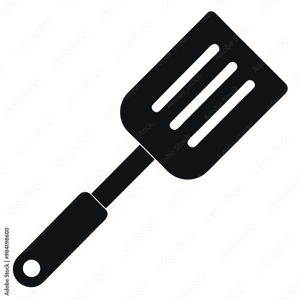 Spatula silhouette vector on a white background Spatula silhouette vector on a white background