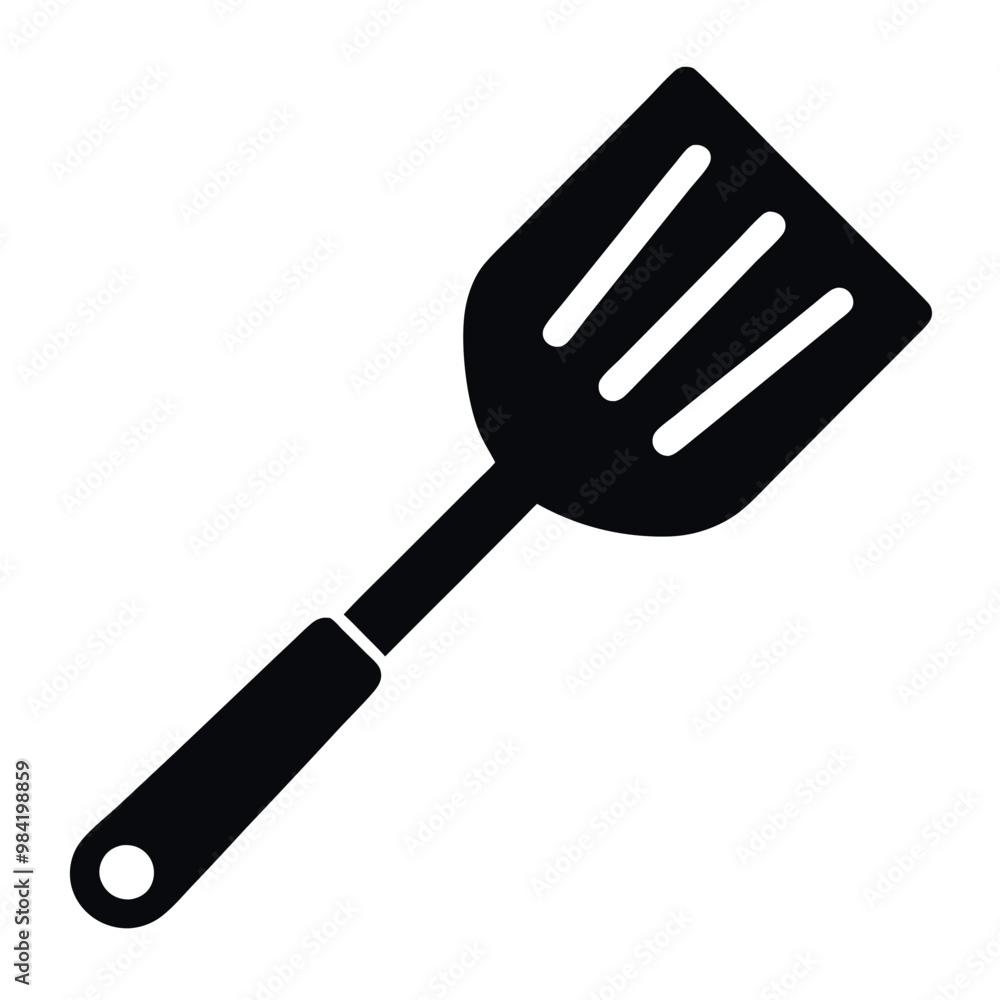 Spatula silhouette vector on a white background Spatula silhouette vector on a white background