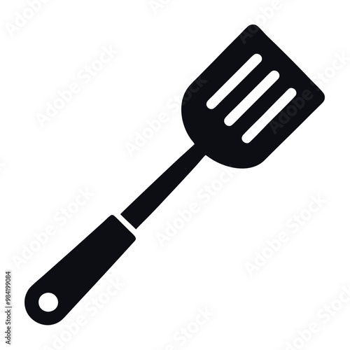 Spatula silhouette vector on a white background