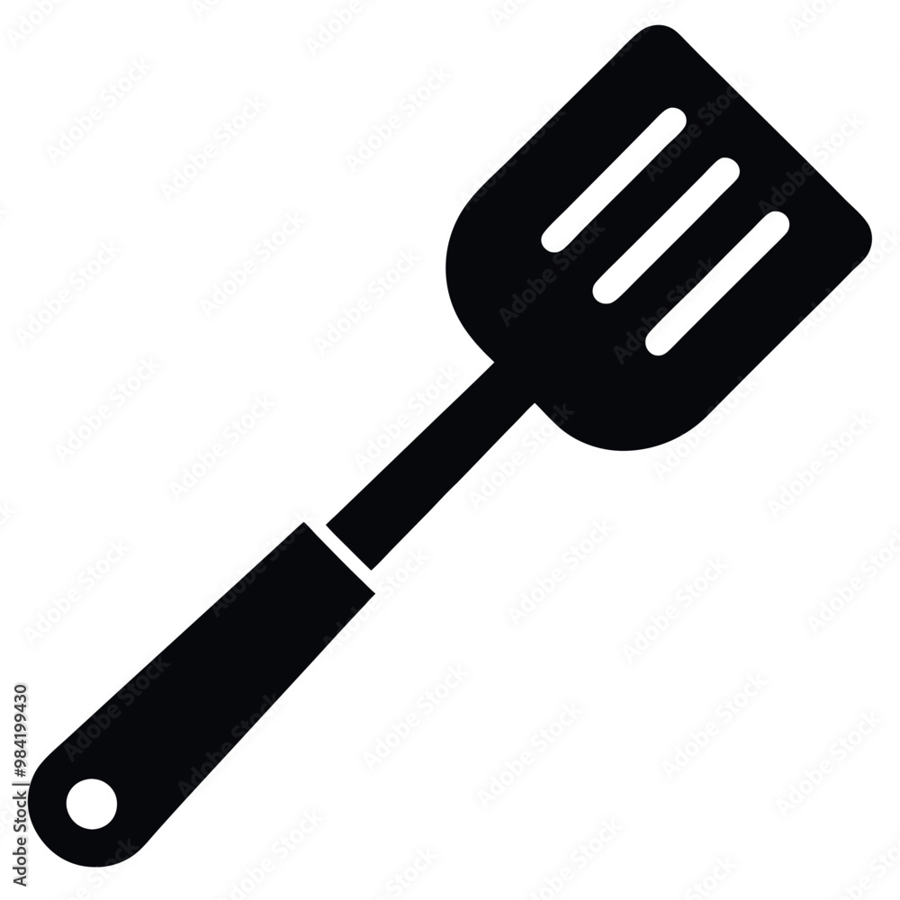 Spatula silhouette vector on a white background Spatula silhouette vector on a white background