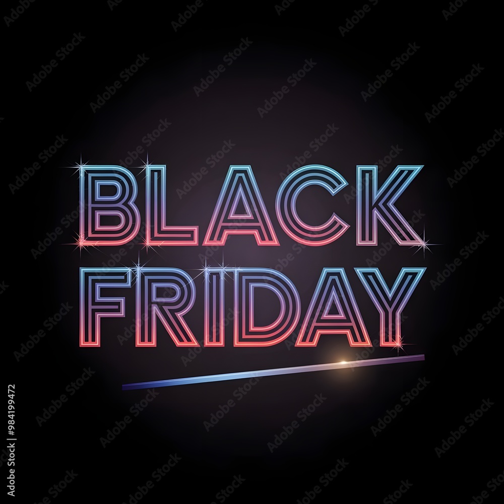 Obraz premium black friday neon sign