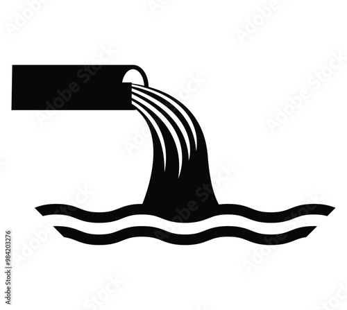 Industrial Waste Discharge into Water Body