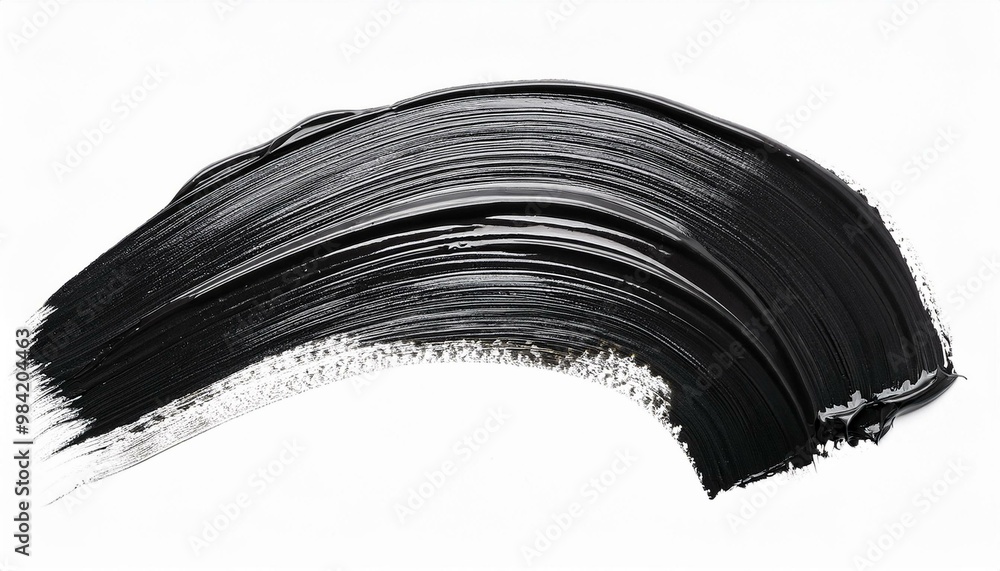 piano black oil brush stroke on white background piano black oil brush stroke on white background