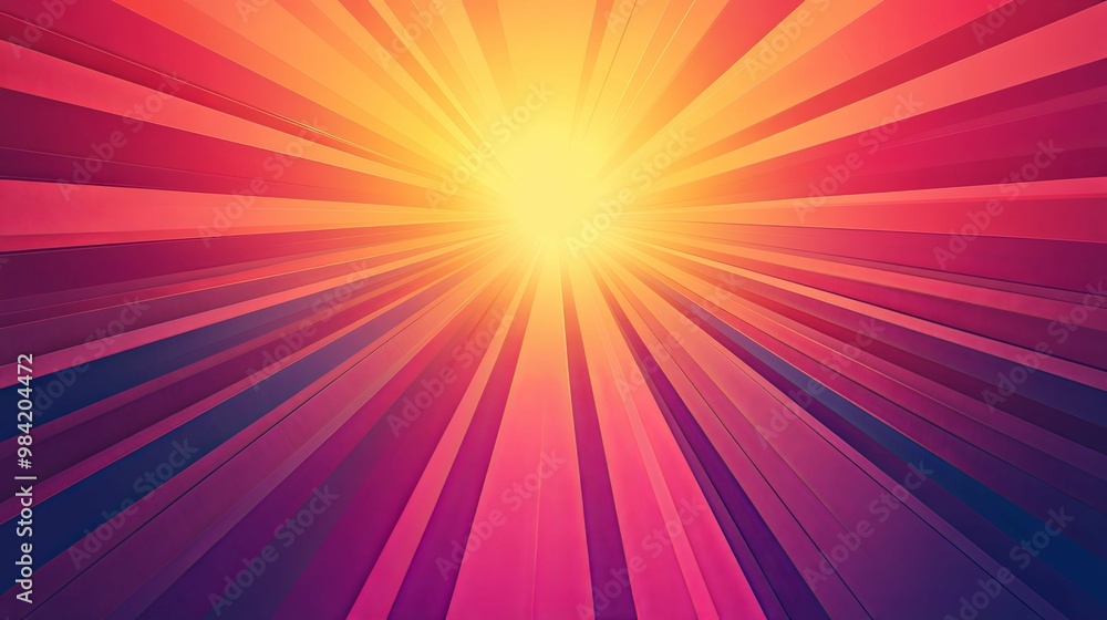 Abstract Colorful Sunburst with Radiating Lines Abstract Colorful Sunburst with Radiating Lines