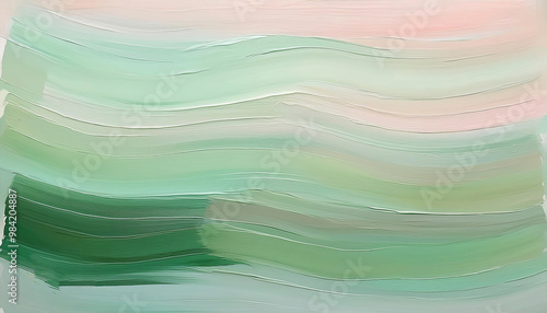 A series of horizontal brush strokes in different shades of green, ranging from light blush to deep rose. The strokes are uneven and organic, with a white background for text.