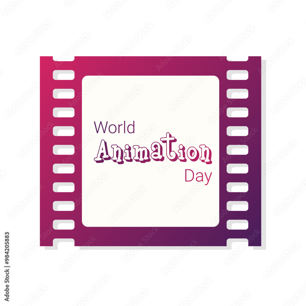 Animation Day Vector Illustration. October 28. Suitable for greeting card, poster and banner Animation Day Vector Illustration. October 28. Suitable for greeting card, poster and banner
