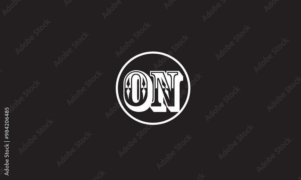 Fototapeta premium ON, NO, O, N Abstract Letters Logo Monogram