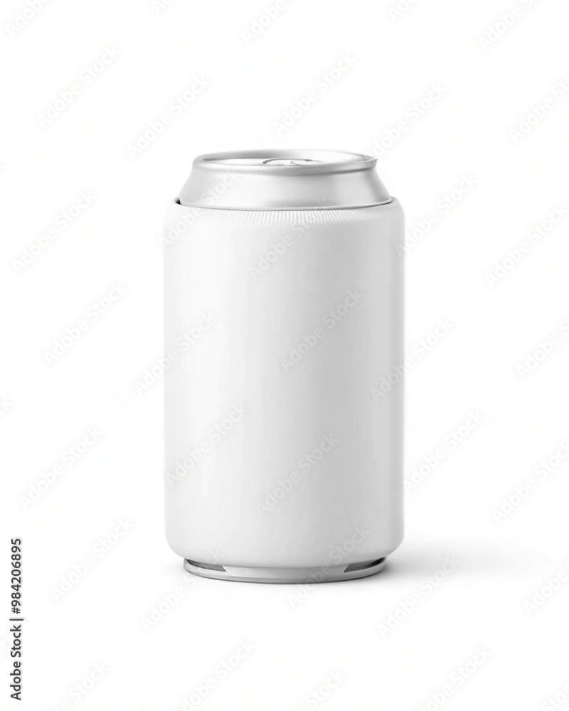 Blank white collapsible Empty can koozie mockup isolated. Empty neoprene cooler holder mock up for tin beverage. Blank white collapsible Empty can koozie mockup isolated. Empty neoprene cooler holder mock up for tin beverage.